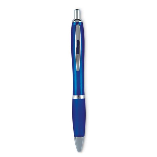 Obrázky: Elegantní modré transparentní kuličkové pero OKAY - MN