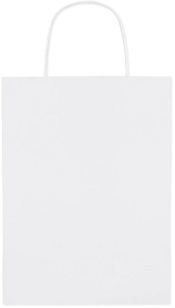 Obrázky: Střední papírová taška 22x11x30 cm, bílá 150g/m2