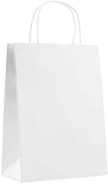 Obrázky: Střední papírová taška 22x11x30 cm, bílá 150g/m2, Obrázek 2
