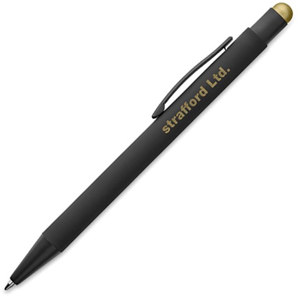 Obrázky: Černé hliníkové pero se zlatým stylusem, Obrázek 3