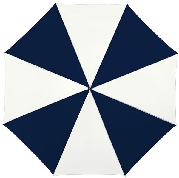 Obrázky: Modro-bílý automatický deštník, tvarovaná rukojeť, Obrázek 2