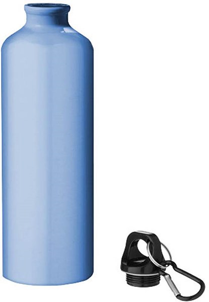 Obrázky: Světle modrá hliníková láhev 770 ml s karabinou, Obrázek 2