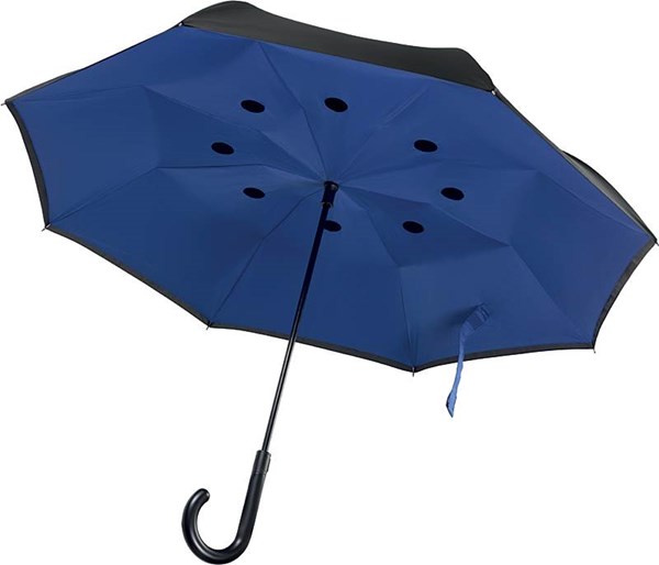 Obrázky: Královsky modrý oboustranný dvouvrstvý deštník 23"