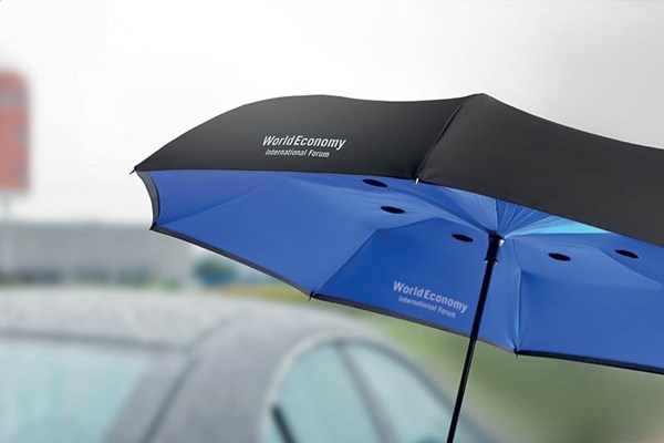 Obrázky: Královsky modrý oboustranný dvouvrstvý deštník 23