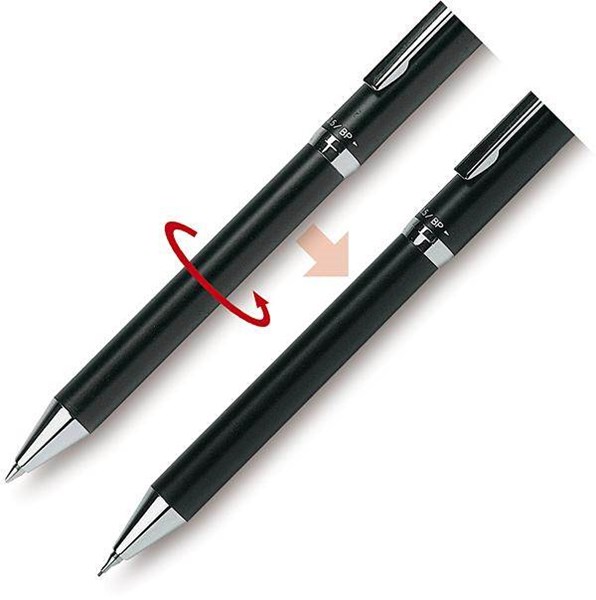 Obrázky: Černé kovové kuličkové pero/mikrotužka v jednom, Obrázek 2