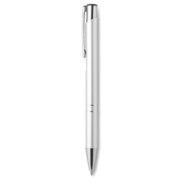 Obrázky: Hliníkové kuličkové pero stříbrné, černá náplň
