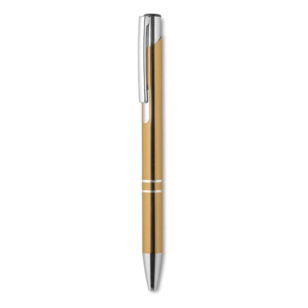 Obrázky: Hliníkové kuličkové pero zlaté, černá náplň, Obrázek 2