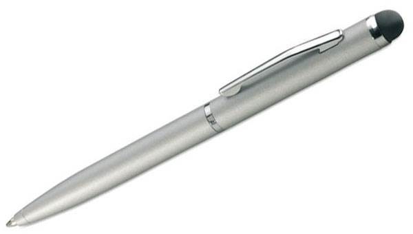 Obrázky: Matně stříbrné kovové kuličkové pero se stylusem, Obrázek 3