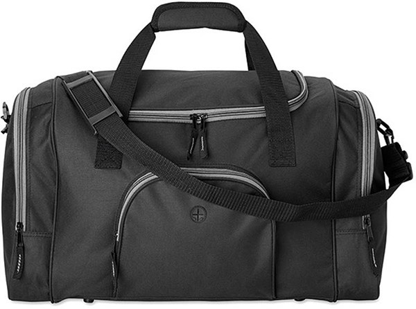 Obrázky: Černá sportovní taška se šedými zipy