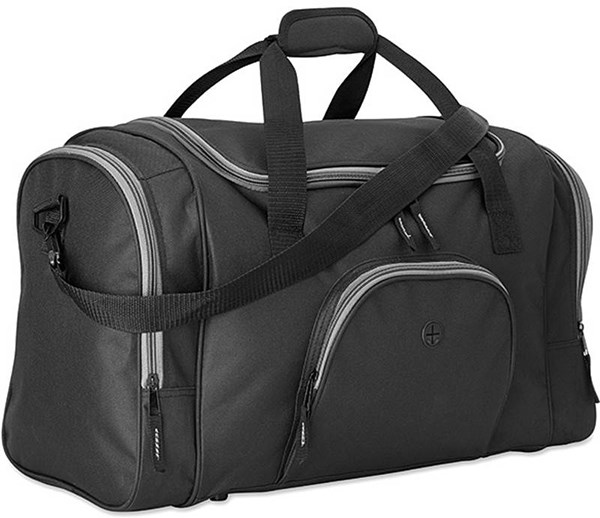Obrázky: Černá sportovní taška se šedými zipy, Obrázek 2