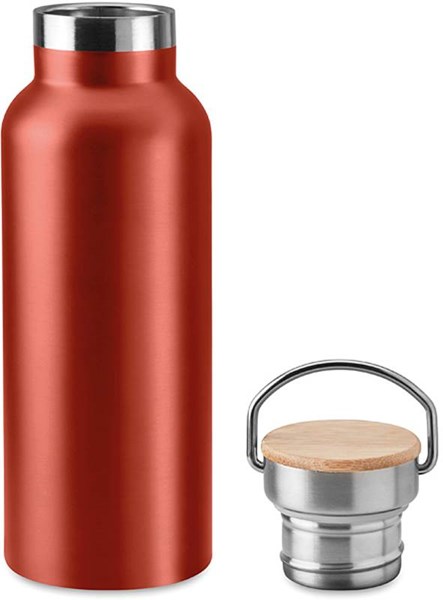 Obrázky: Nerezová červená termoska s kovovým držadlem 0,5l, Obrázek 4
