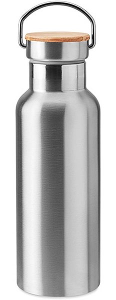 Obrázky: Nerezová stříbrná termoska s kovovým držadlem 0,5l