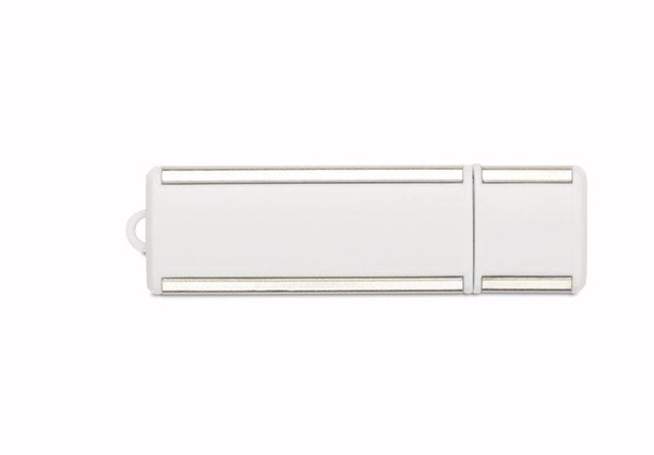 Obrázky: Lineaflash bílo-stříbrný USB disk s uzávěrem 8GB, Obrázek 3