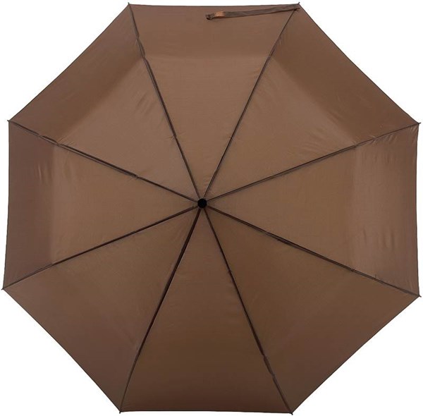 Obrázky: Hnědý třídílný automatický skládací deštník, Obrázek 2