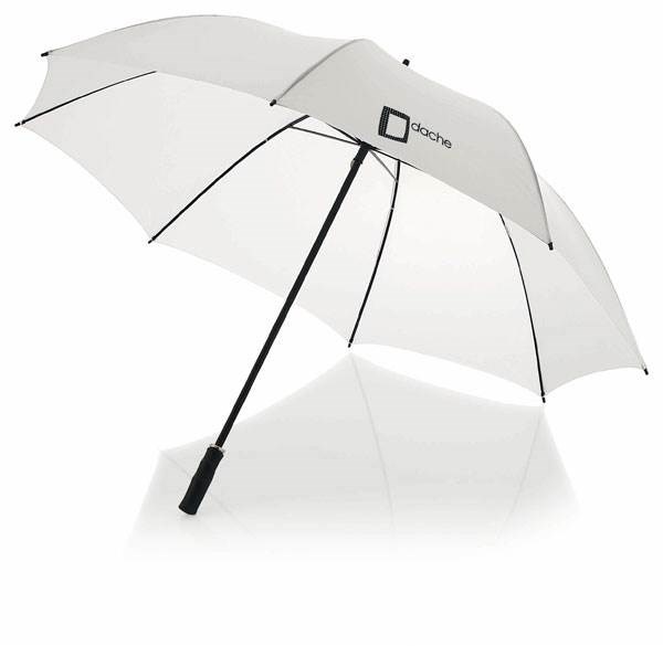 Obrázky: Bílý golfový deštník s tvarovanou rukojetí