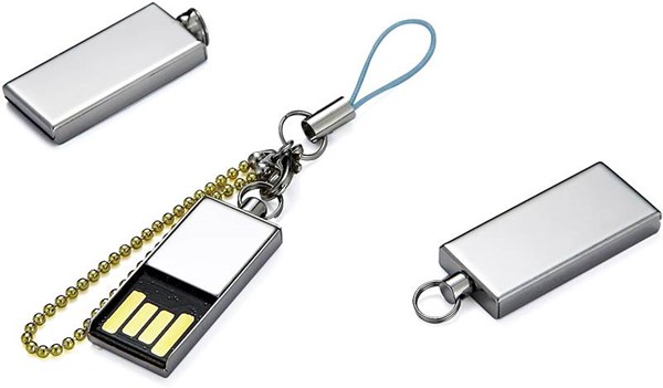 Obrázky: Malý kovový USB flash disk s kroužkem 8GB, Obrázek 3