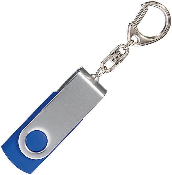 Obrázky: Twister stříbrno-modrý USB flash disk,přívěsek 8GB, Obrázek 2
