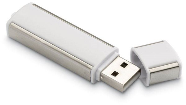 Obrázky: Lineaflash bílo-stříb. USB flash disk,uzávěr 32GB, Obrázek 2