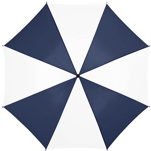 Obrázky: Modrobílý automat. deštník s tvarovaným držadlem, Obrázek 2
