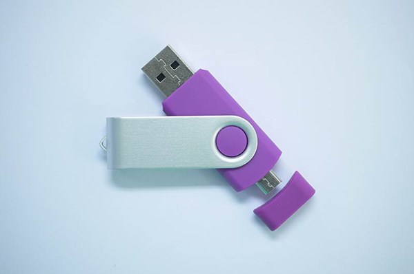 Obrázky: ROTATE  OTG flash disk 16GB s mikro USB, fialový, Obrázek 2