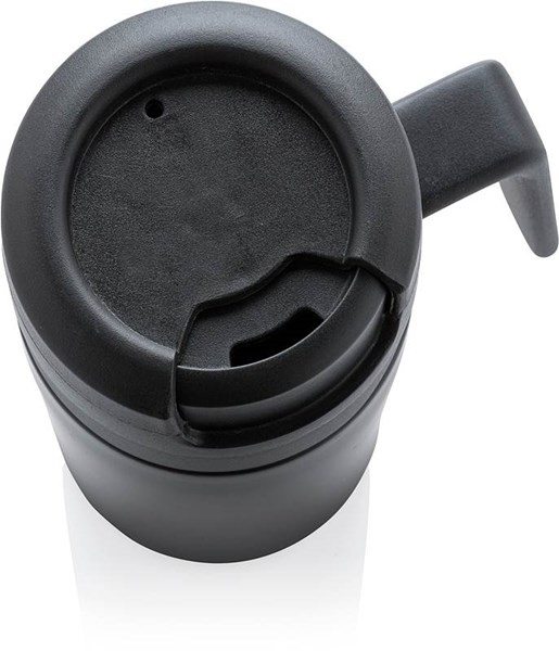 Obrázky: Černý hrnek 160 ml na kávu TO GO s víčkem a uchem, Obrázek 5