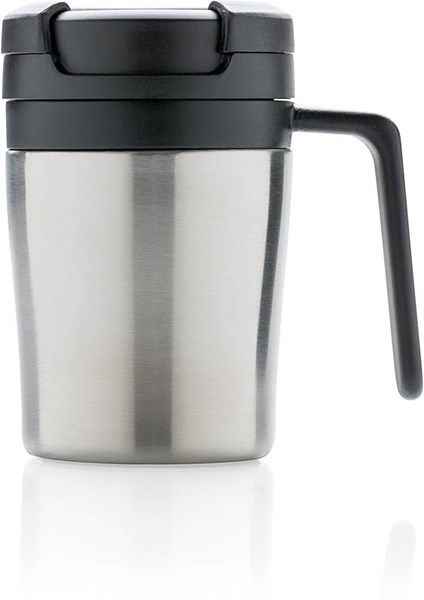Obrázky: Stříbrný hrnek 160 ml na kávu TO GO s víčkem+ ucho, Obrázek 2