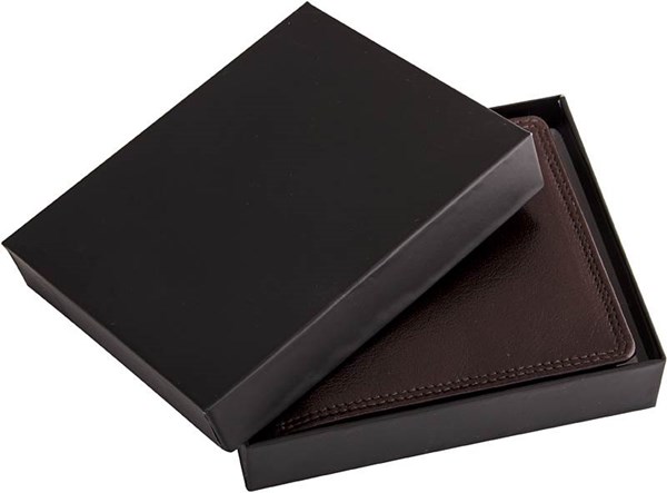 Obrázky: Pánská hnědá kožená peněženka - na šířku, Obrázek 3
