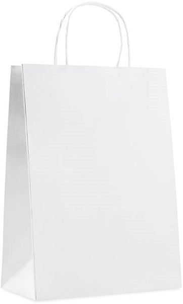 Obrázky: Velká papírová taška 26x11x36 cm, bílá 150g/m2, Obrázek 2
