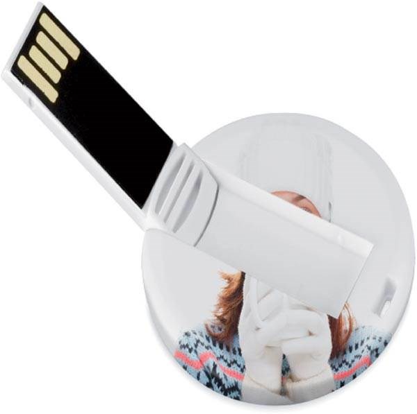 Obrázky: Rondocard bílý oválný USB disk 1GB, Obrázek 2