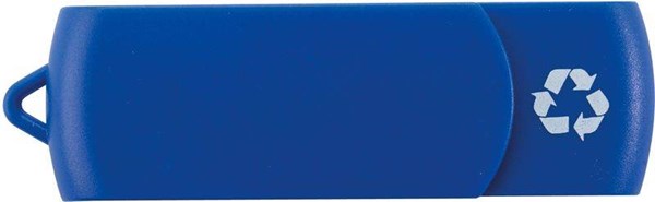 Obrázky: Recycloflash modrý otočný USB disk 1GB, Obrázek 2