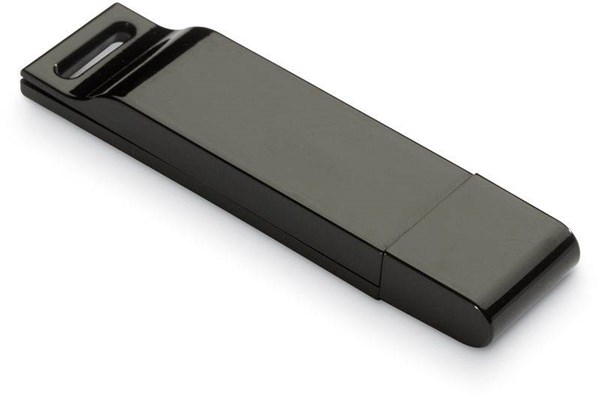 Obrázky: Dataflat plochý černý USB flash disk 2GB