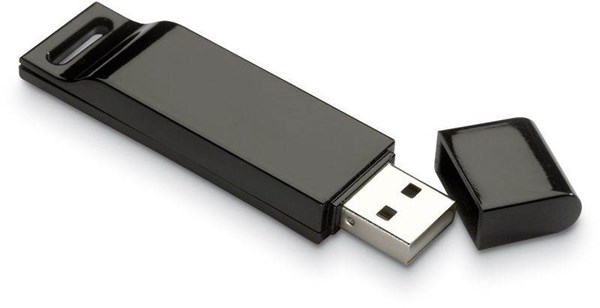 Obrázky: Dataflat plochý černý USB flash disk 2GB, Obrázek 2