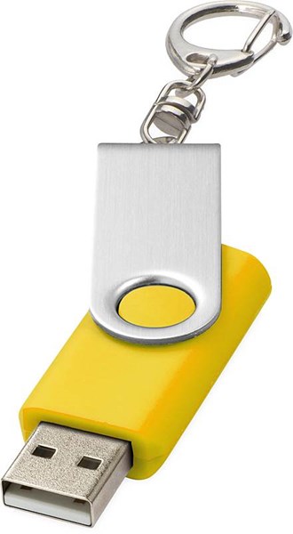 Obrázky: Twister stříbr.-žlutý USB flash disk,přívěsek,2GB, Obrázek 2