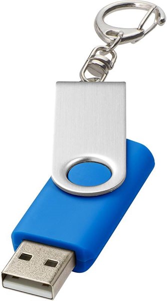 Obrázky: Twister stříbr.-modrý USB flash disk,přívěsek,2GB, Obrázek 2