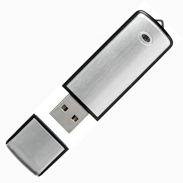 Obrázky: Square stříbrný USB flash disk, 2GB, Obrázek 2