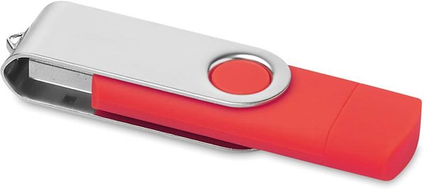 Obrázky: OTG Twister flash disk 2 GB s micro USB,červený