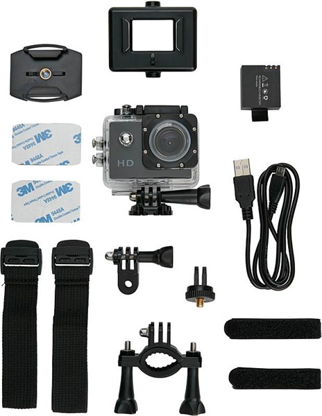 Obrázky: Černá HD kamera s bohatým příslušenstvím, Obrázek 3