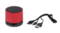Obrázky: Červený plast. bluetooth 4.1 reproduktor s rádiem