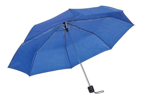 Obrázky: Stř. modrý třídílný skládací deštník