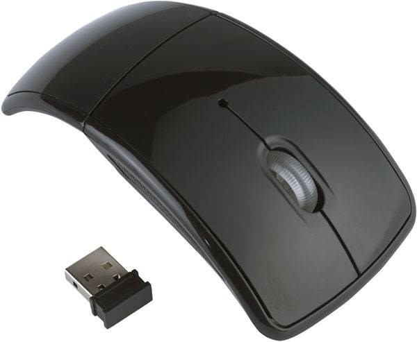 Obrázky: Skládací optická počítačová myš Sinuo - černá