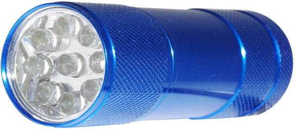 Obrázky: Kovová svítilna s 9 LED v modré barvě, Obrázek 3