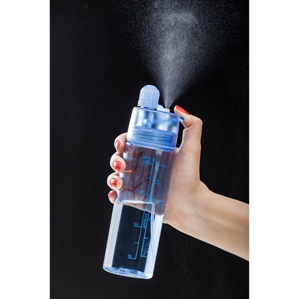 Obrázky: Modrá plastová láhev s rozstřikovačem, 400ml, Obrázek 10
