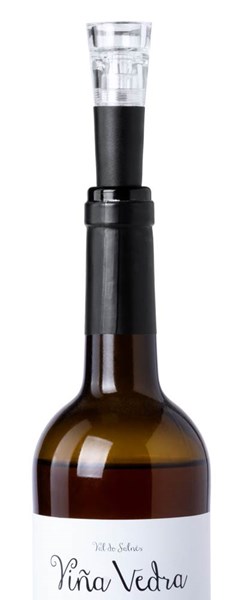 Obrázky: Černá vakuová zátka na víno s pumpičkou, Obrázek 4