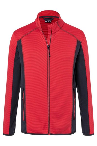 Obrázky: STRETCH FLEECE JACKET 200 červeno-antracitová S, Obrázek 3