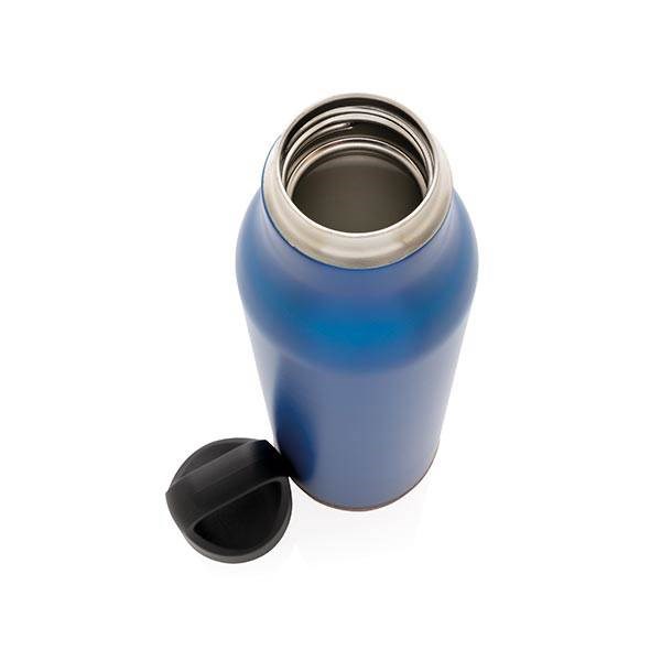 Obrázky: Modrá nepropustná termoska 600 ml, korkové dno, Obrázek 4
