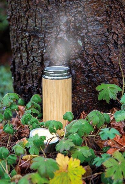Obrázky: Nerezová termo láhev s bambusovým pláštěm, 320 ml, Obrázek 9
