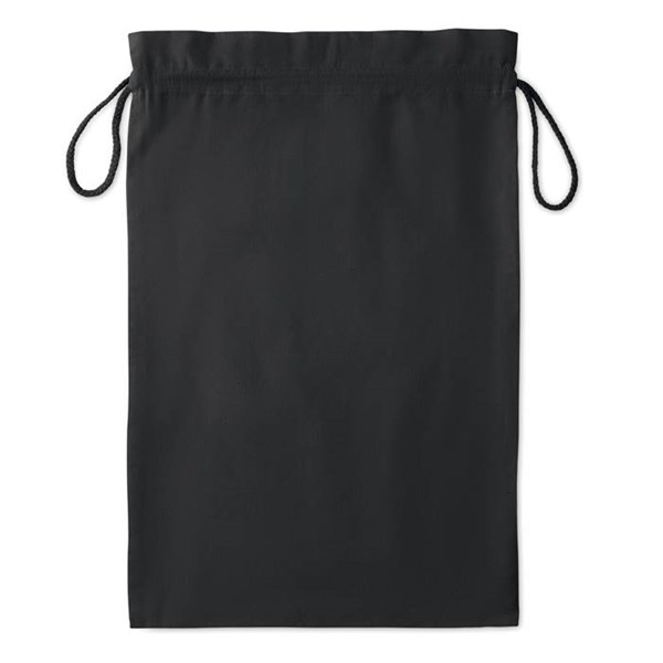 Obrázky: Velký černý bavlněný pytlík se šňůrkou 30x47 cm, Obrázek 3