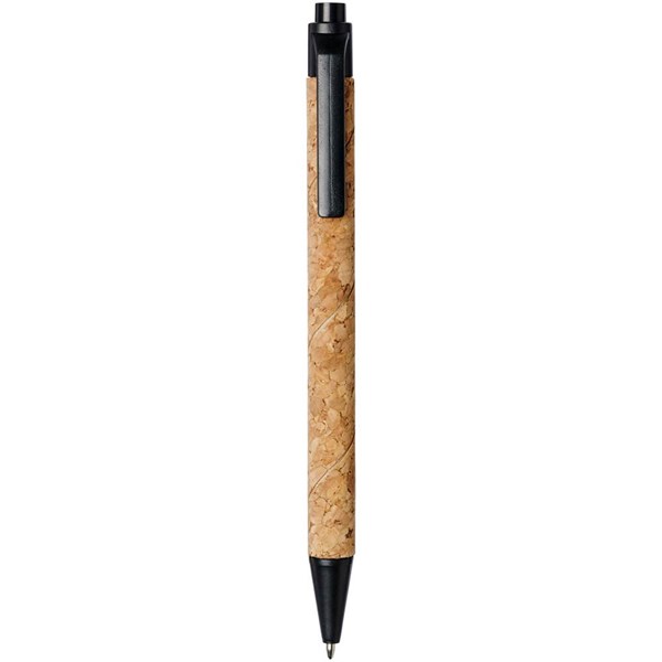 Obrázky: Kuličkové pero z korku a pšeničné slámy, černé