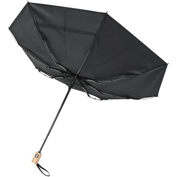Obrázky: Automatický skládací deštník, rec. PET, černý, Obrázek 4