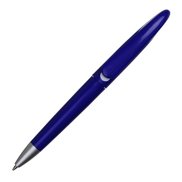 Obrázky: Modré plastové kuličkové pero s unikátním klipem, Obrázek 3